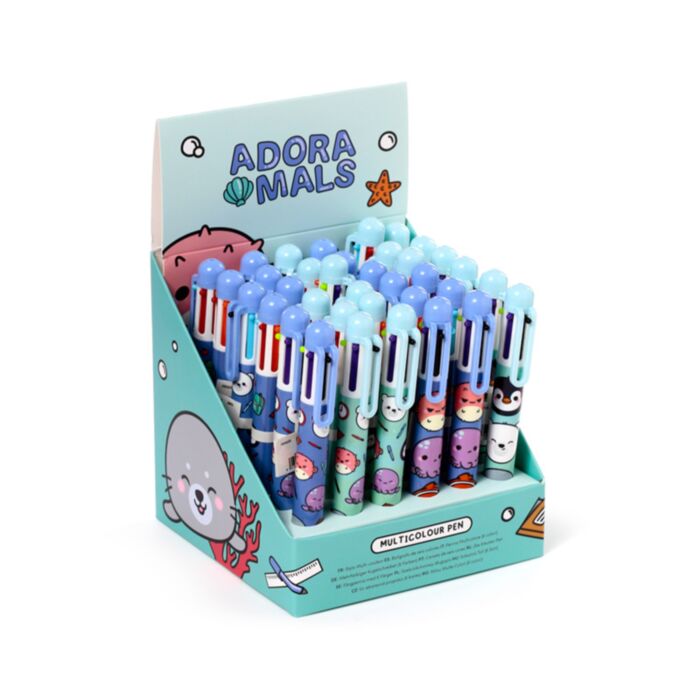 Penna Multicolore (6 Colori) - Animali Dolci Marini ADORAMALS