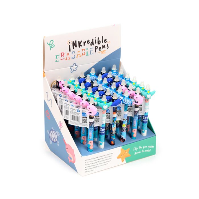 Penna Cancellabile Inkredible con Copripenna - Animali Marini