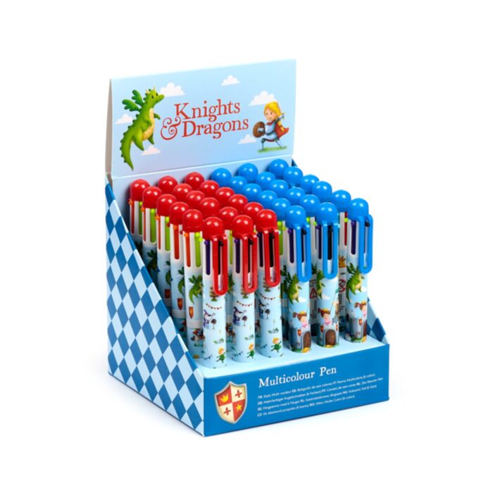 Penna Multicolore (6 Colori) - Cavalieri & Draghi