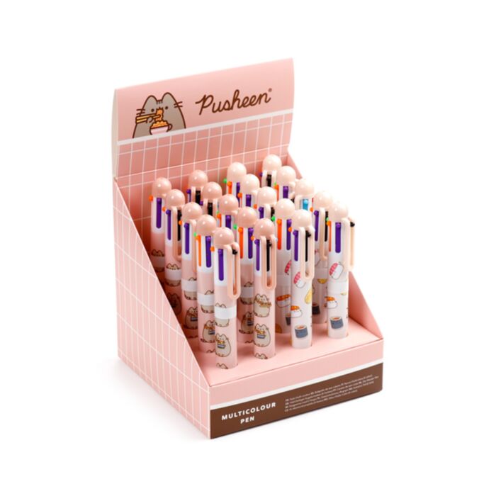 Penna Multicolore (6 Colori) - Sushi - Bento Club - Pusheen il Gatto