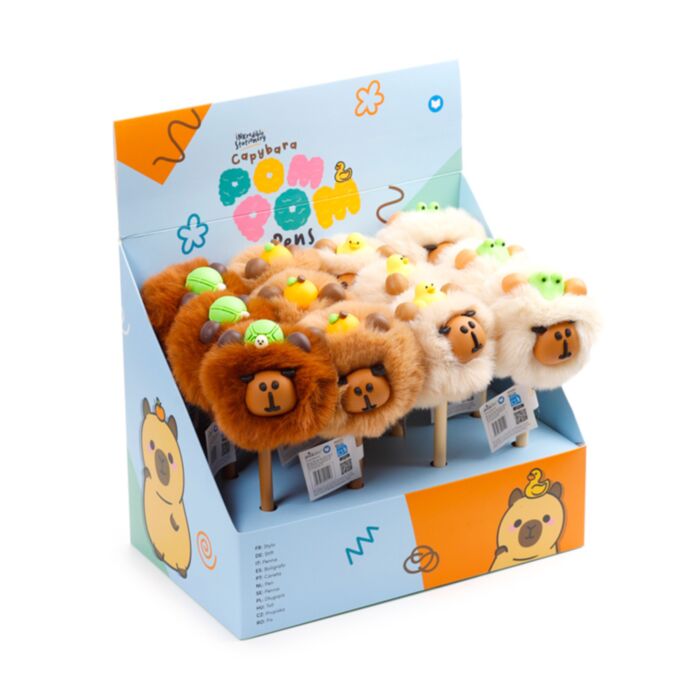 Penna con Topper Pompon Peluche - Capibara