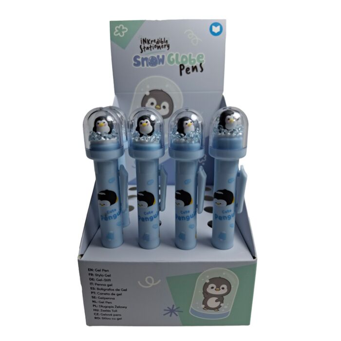 Penna con Palla di Neve Glitter - Pinguino - Animali Dolci ADORAMALS