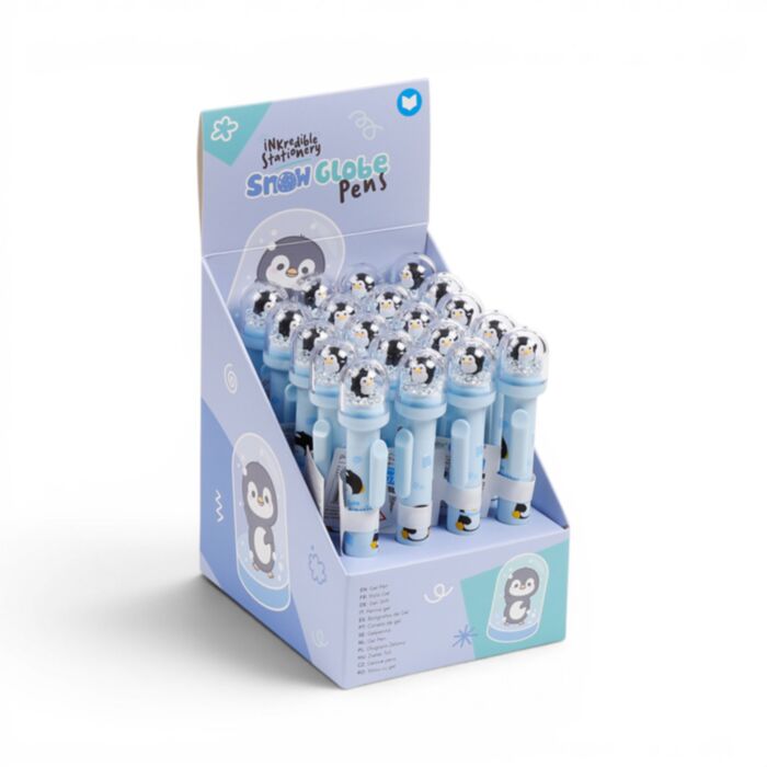 Penna con Palla di Neve Glitter - Pinguino - Animali Dolci ADORAMALS