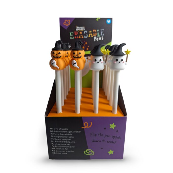 Penna Cancellabile SPOOKY con Copripenna - Fantasma & Zucca 