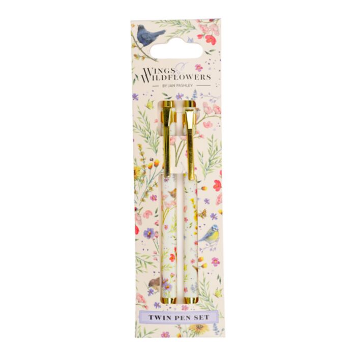 Set di 2 Penne a Sfera - Uccelli&Fiori Selvatici - Wings&Wildflowers JAN PASHLEY