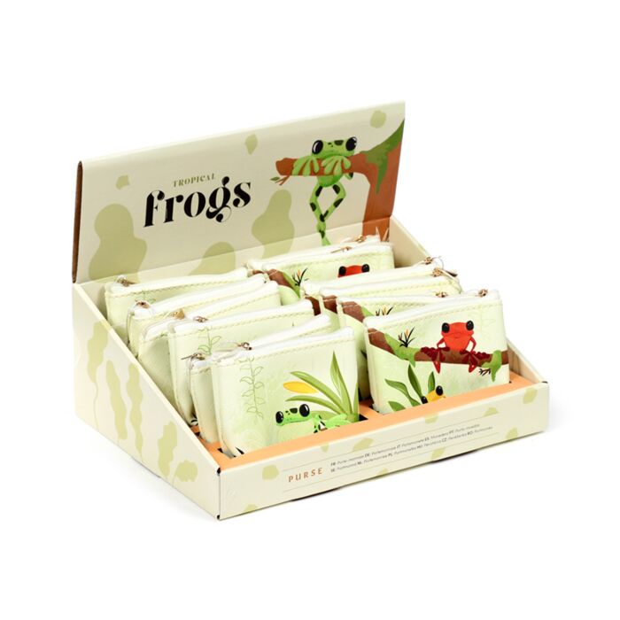 Portamonete in PVC con Cerniera - Rane Tropicali