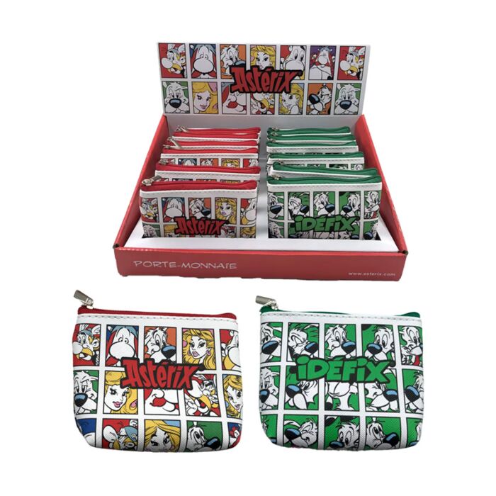 Portamonete in PVC con Cerniera - Design Ritratti di Asterix