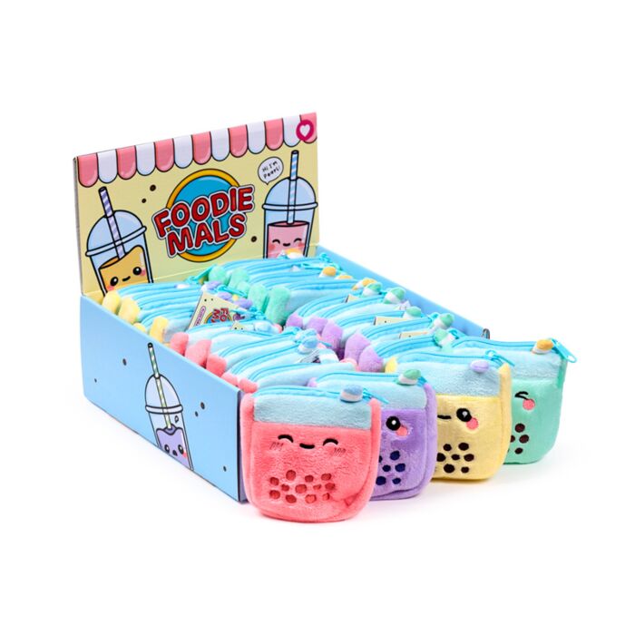 Mini Portamonete con Rivestimento in Peluche - Bubble Tea - Foodiemals