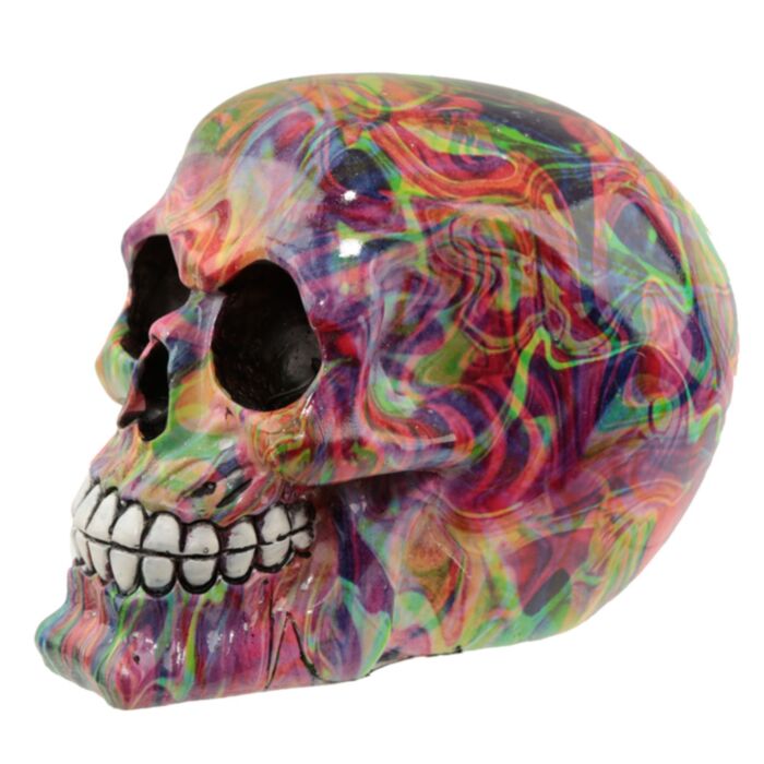 Teschio Decorativo - Effetto Marmo Arcobaleno