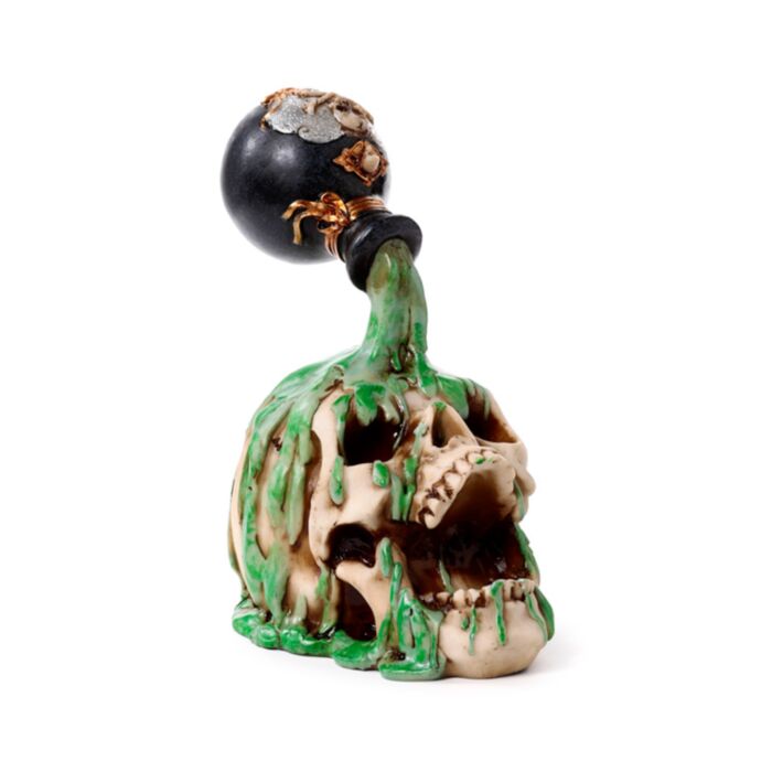 Teschio Decorativo con Pozione Verde - Urlo