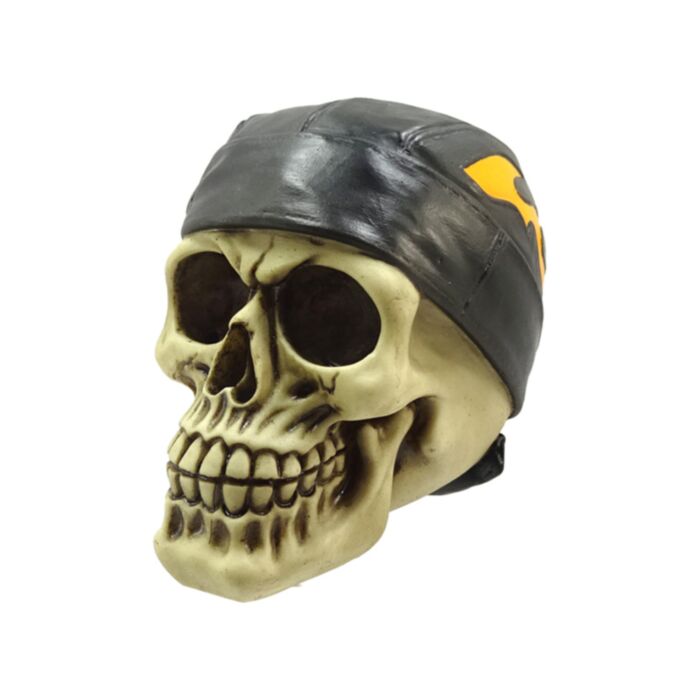 Teschio Decorativo con Bandana da Biker 