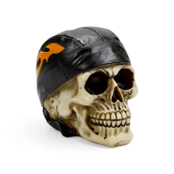 Teschio Decorativo con Bandana da Biker 