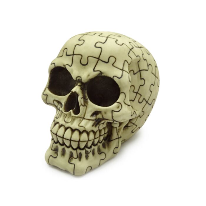 Teschio Decorativo con Fantasia a Puzzle