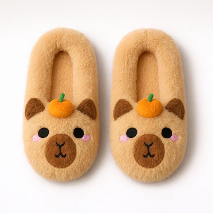 Pantofole in Peluche Antiscivolo - Capibara - Taglia EU36-38 / UK3-6