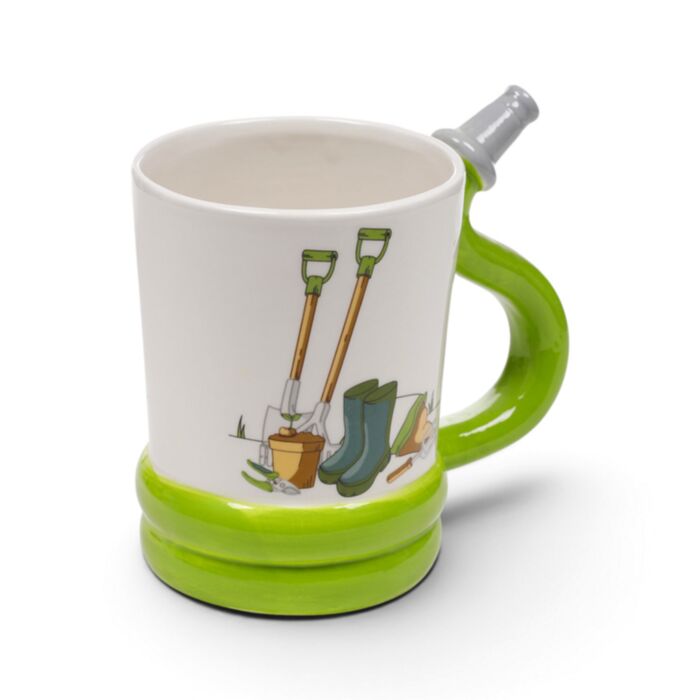 Tazza in Ceramica con Manico a Forma di Tubo da Giardino