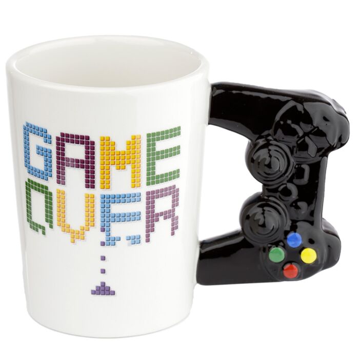 Tazza in Ceramica con Manico a Forma di Controller GAME OVER