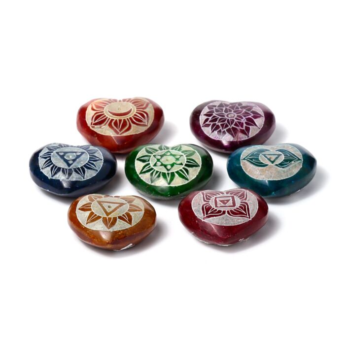 Brucia Incenso in Pietra Ollare - Chakra - Forma di Cuore