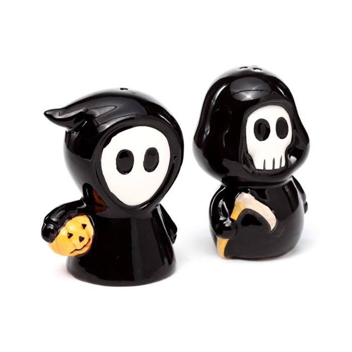 Set Sale e Pepe in Ceramica - Nera Mietitrice e Fantasma - Skull Boy