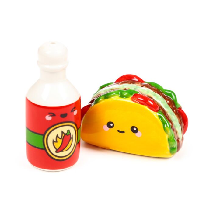 Set Sale e Pepe in Ceramica - Frida, il Taco & Salsa Piccante - Foodiemals