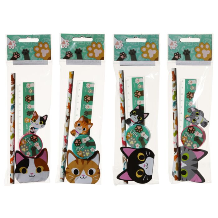 Set per la Scuola (5 pezzi) - Gatto