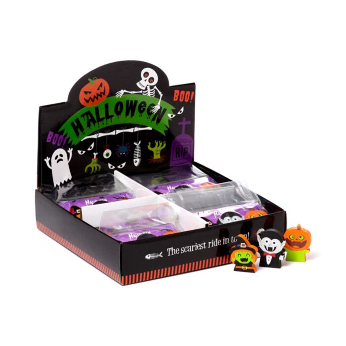 Set di 3 Gomme da Cancellare - Strega, Vampiro e Zucca