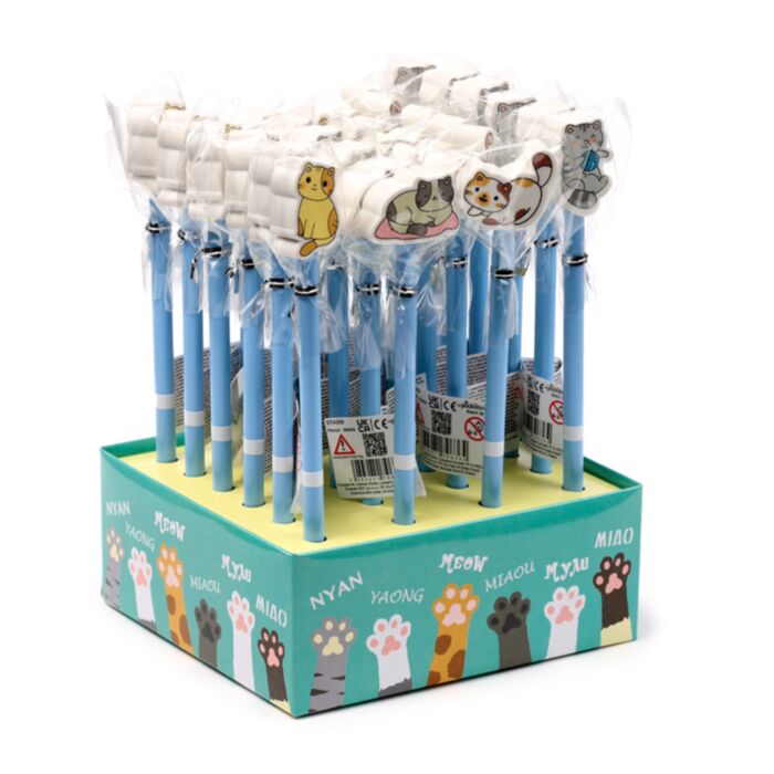 Matita con Gomma - Gatto - Kitty Cat