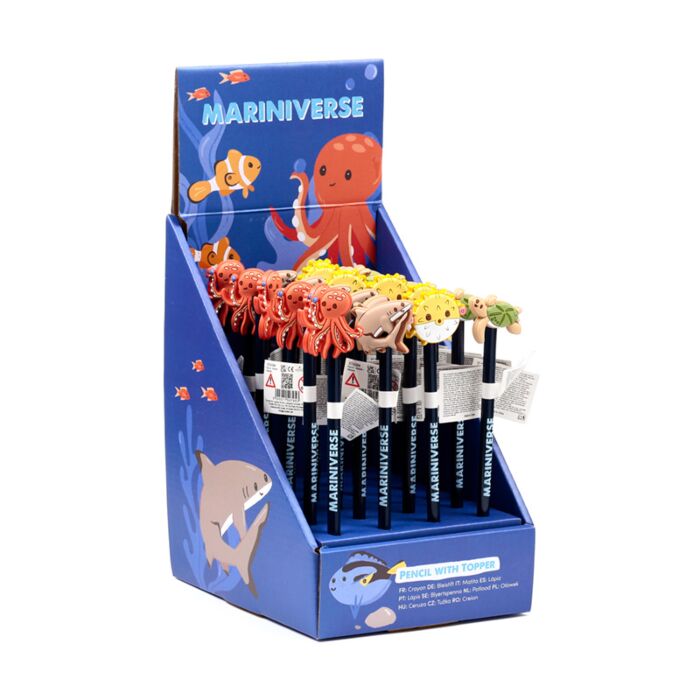 Matita con Coprimatita in PVC - Animali - Mariniverse