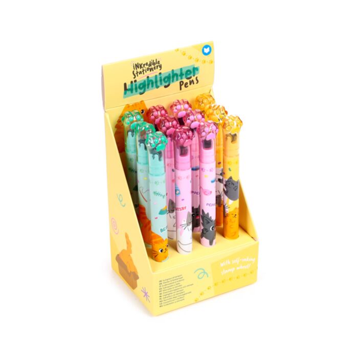 Evidenziatore 2 in 1 con Timbro a Rullo - Gatti Beans & Co