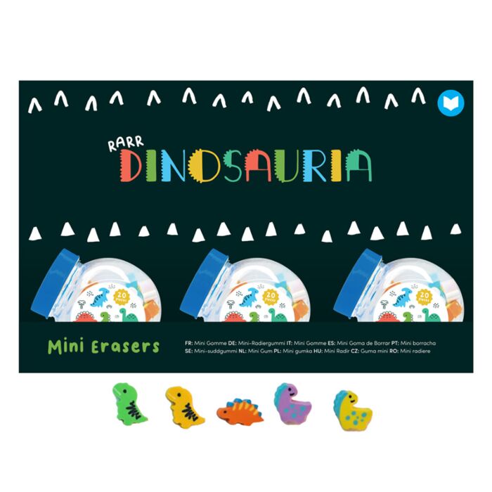 Confezione di Mini Gomme da Cancellare - Dinosauri - Dinosauria