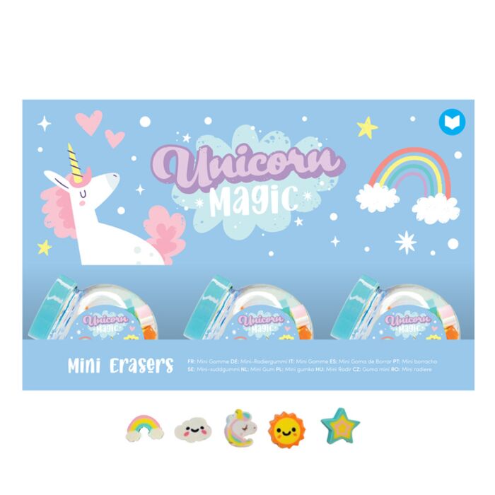 Confezione di Mini Gomme da Cancellare - Magia dell'Unicorno