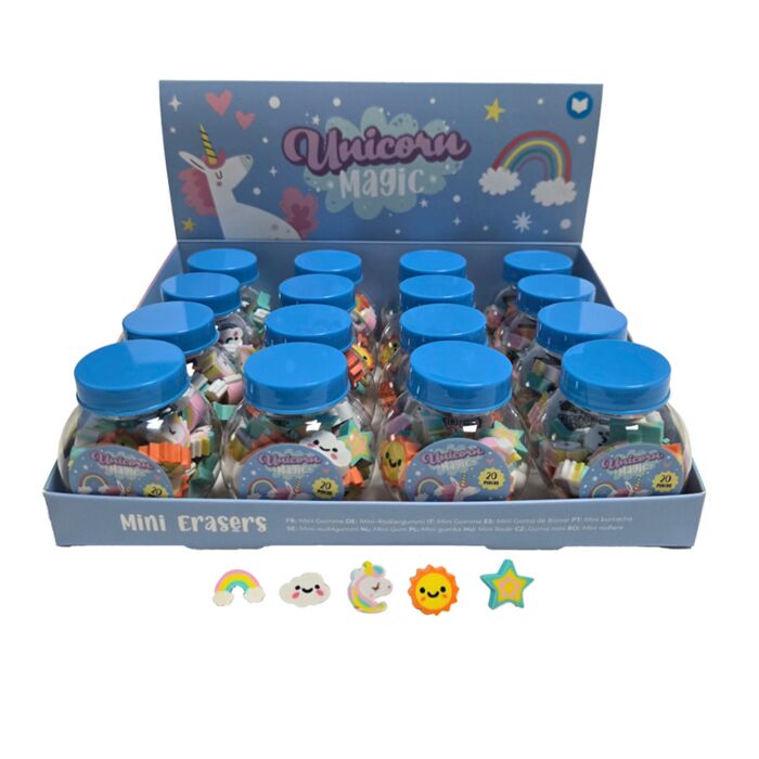 Confezione di Mini Gomme da Cancellare - Magia dell'Unicorno