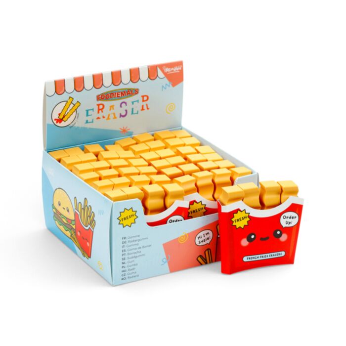 Set di 4 Gomme da Cancellare Sagomate - Patatine Fritte - Foodiemals