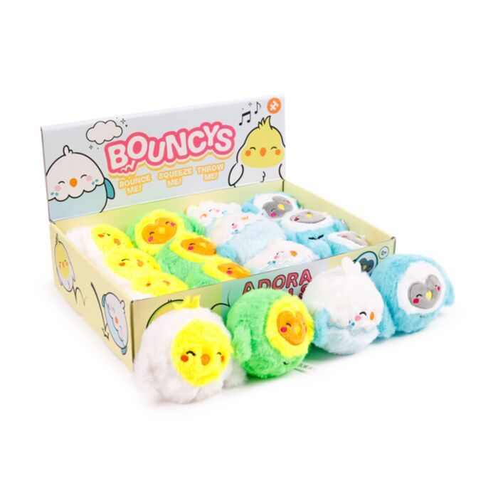 Palla Pazza Rimbalzante in Peluche - Uccellini - Animali Dolci ADORAMALS