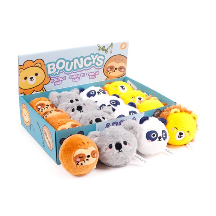 Palla Pazza Rimbalzante in Peluche - Animali Dolci Selvatici ADORAMALS