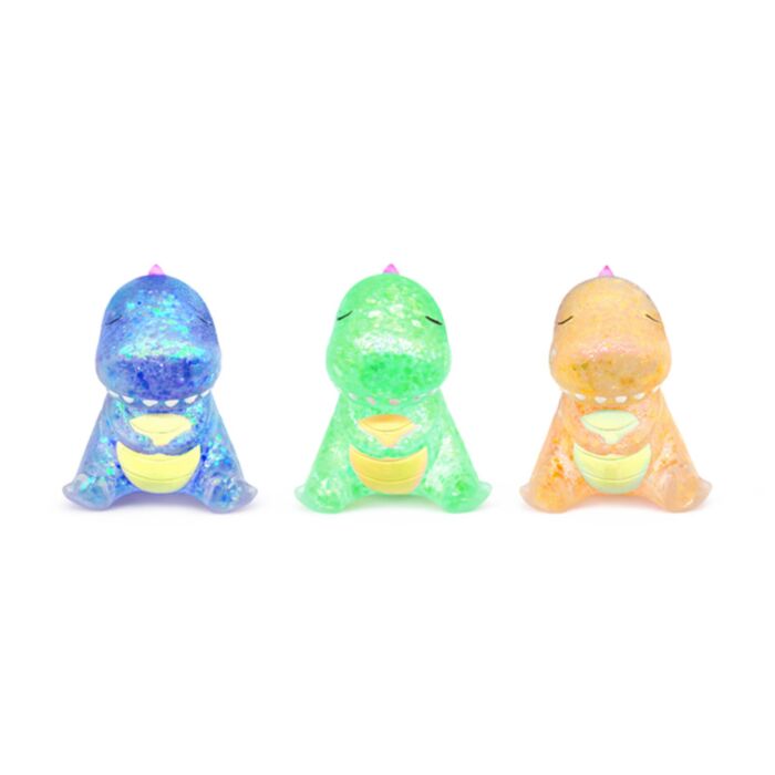 Giocattolo antistress morbido con glitter a forma di dinosauro - Maltose