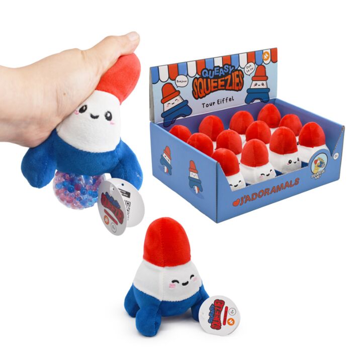Antistress di Peluche - Tour Eiffel - Je T'aime Paris - Queasy Squeezies