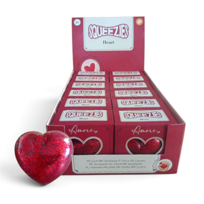 Giocattolo antistress morbido con glitter a forma di cuore - Maltose Amore Heart