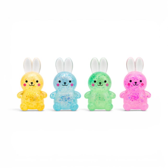 Giocattolo antistress morbido con glitter a forma di coniglietto e pulcino - Maltose Springtime