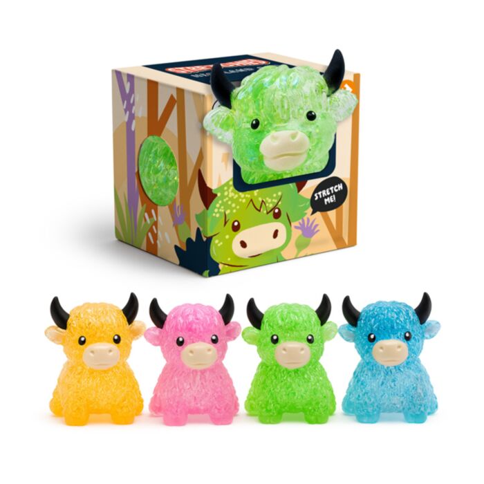 Giocattolo antistress morbido con glitter a forma di mucca Highland Coo - Maltose