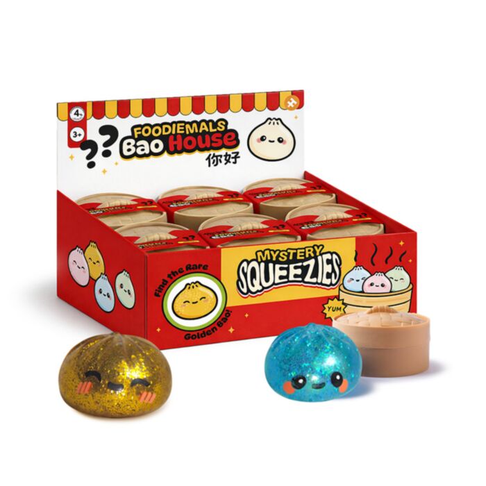 Scatola a sorpresa con giocattolo antistress morbido a forma di bao - Maltose Foodiemals Bao House