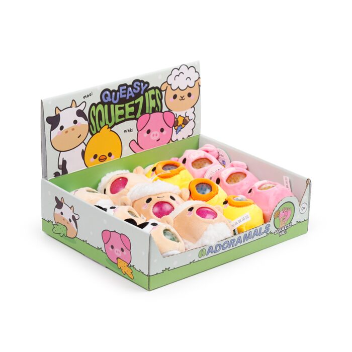 Antistress di Peluche - Fattoria - Animali Dolci ADORAMALS - Queasy Squeezies