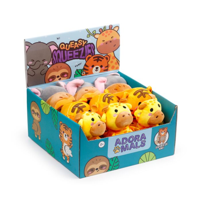 Antistress di Peluche - Mix #2 - Animali Dolci ADORAMALS - Queasy Squeezies