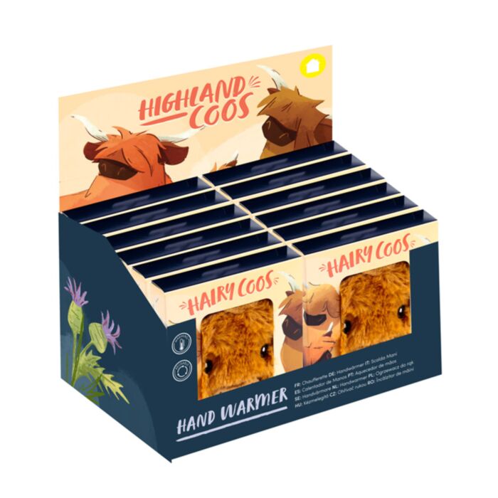 Scaldamani in peluche a forma di mucca Highland Coo