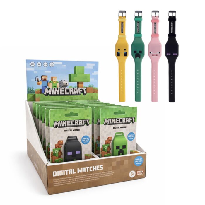 Orologio da Polso in Silicone - Volti - Minecraft (Display da 12)