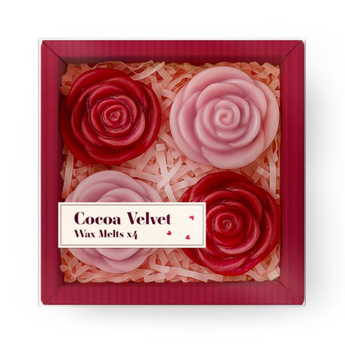 Set di 4 cere profumate da fondere a forma di rosa - Amore Hearts