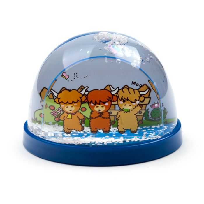 Palla di Neve con Glitter - Piccolo - Bue Scozzese - Jan Pashley