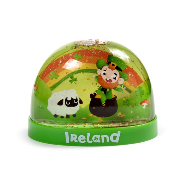 Palla di Neve con Glitter - Grande - Folletto Portafortuna Irlandese - Irlanda