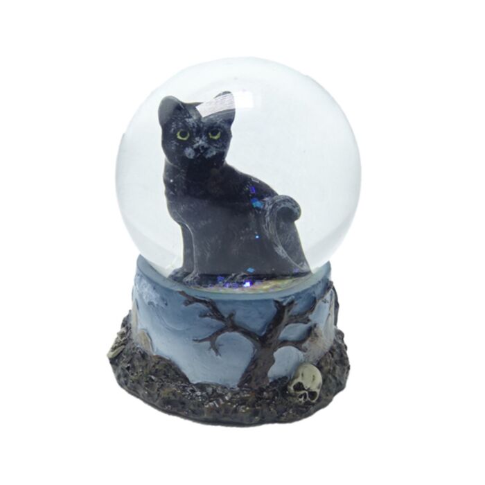 Palla di Vetro con Neve - Gatto Nero