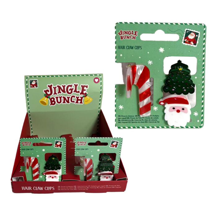 Set di 3 Mini Mollette Natalizie per Capelli - JINGLE BUNCH