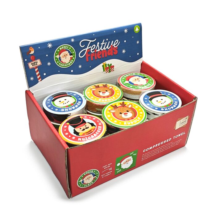 Asciugamano da Viaggio Compresso - Amici del Natale